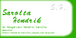 sarolta hendrik business card